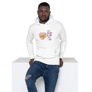 Unisex white hoodie